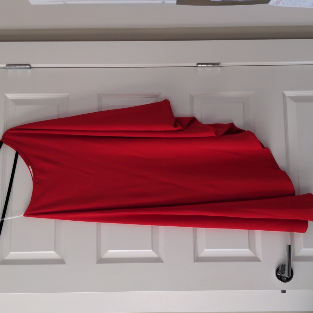 One Shoulder Column Red Dress Size S